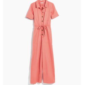 Madewell Wide Leg Coral Jumpsuit